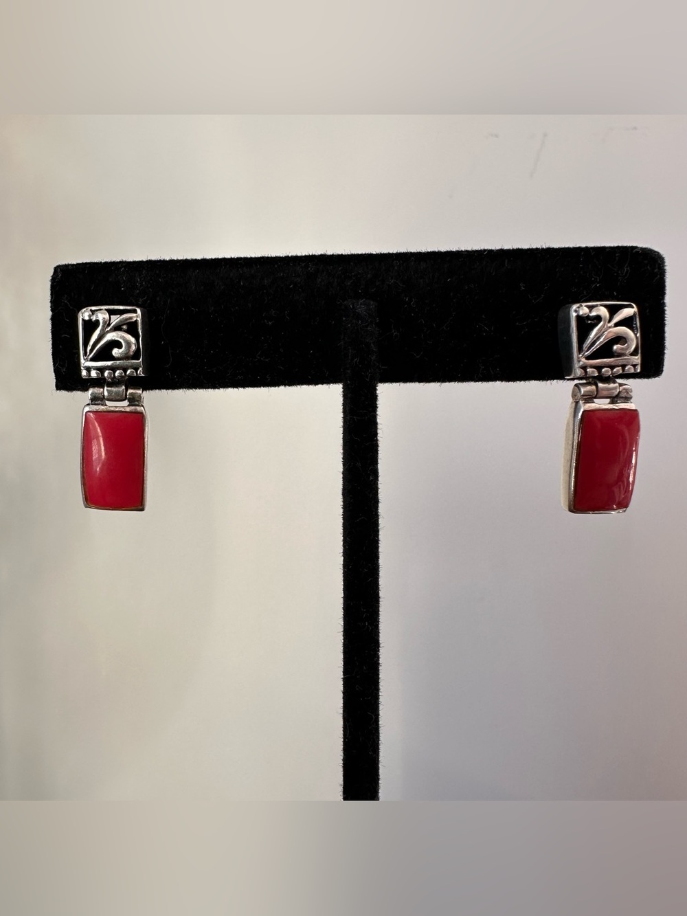 Sterling silver French provincial earrings